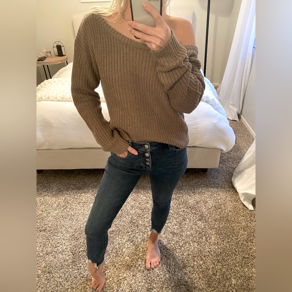 Off the shoulder sweater top
